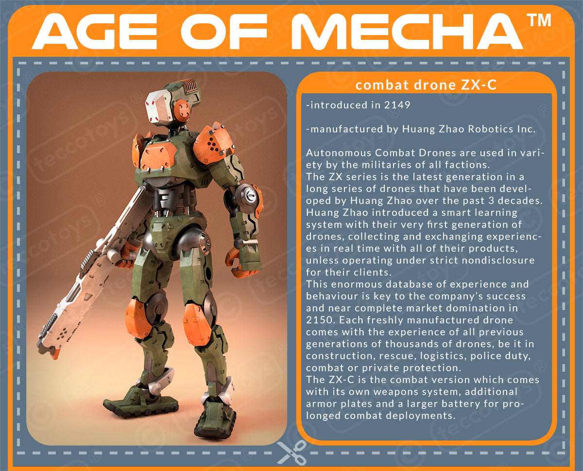 Age Of Mecha™ Combat Drone ZX-C (action figure kit print file)