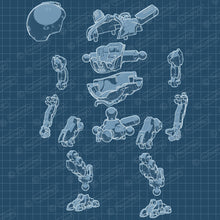 Load image into Gallery viewer, Pocket Mech™ "Fatboy" 3D printable action figure file (pre-supported)