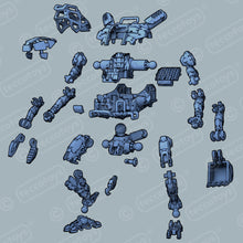 Load image into Gallery viewer, Pocket Mech™ "Construction" 3D printable action figure file (pre-supported)
