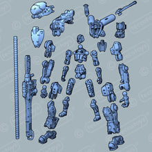 Cargar imagen en el visor de la galería, Age Of Mecha™ Exo Armor "Orbital Sniper" 3D printable action figure file (pre-supported)