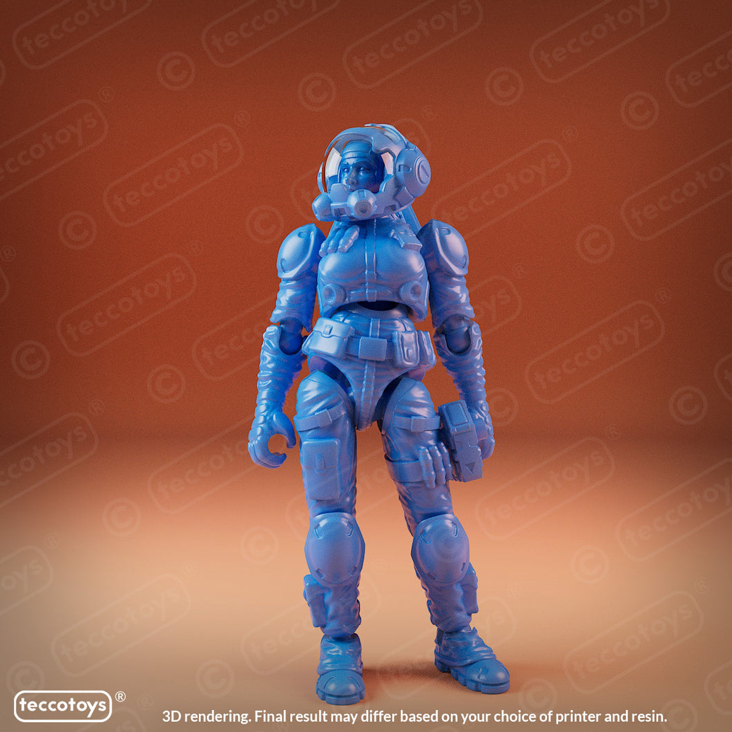 Age Of Mecha™ Maj. Janice Delacroix (action figure kit print file)