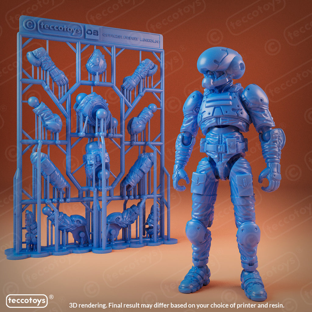 Age Of Mecha™ Capt. Perry Lincoln (action figure kit print files
