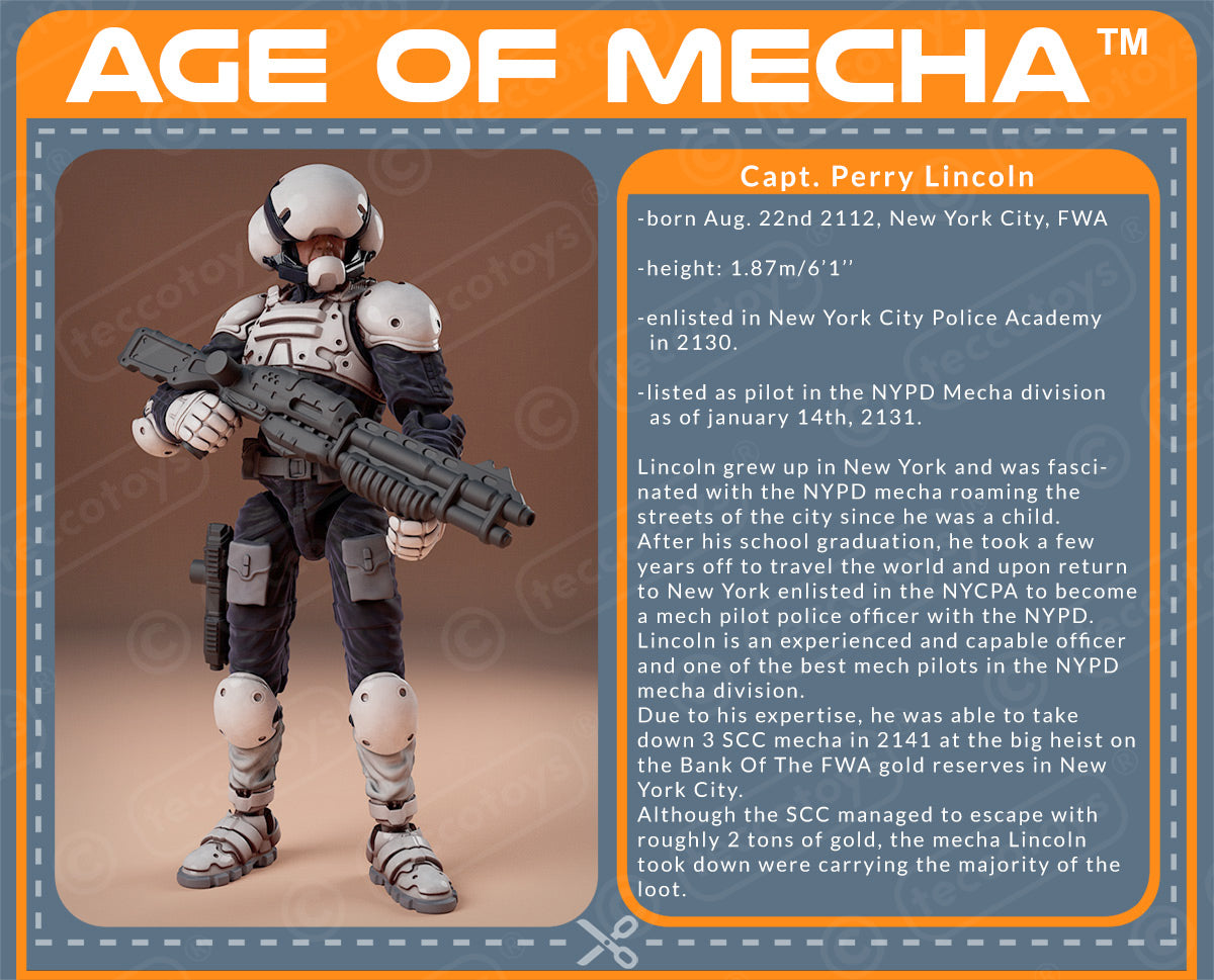 Age Of Mecha™ Capt. Perry Lincoln (action figure kit print files ...