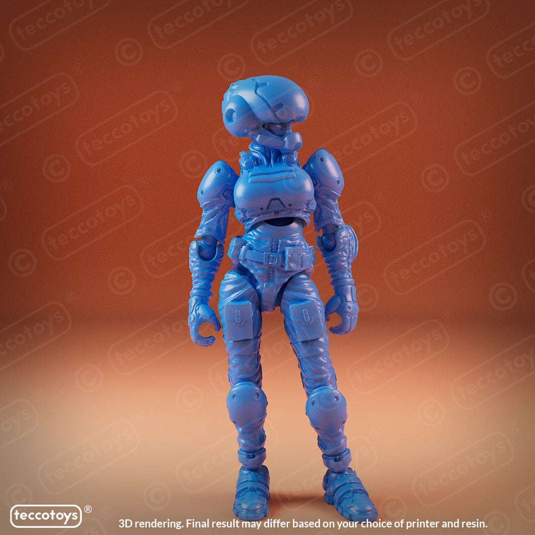 Age Of Mecha™ Officer Alicia Sharma (action figure kit print file)