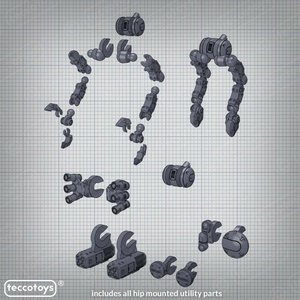 Age Of Mecha™ Mech Frame (action vehicle kit print file) – teccotoys