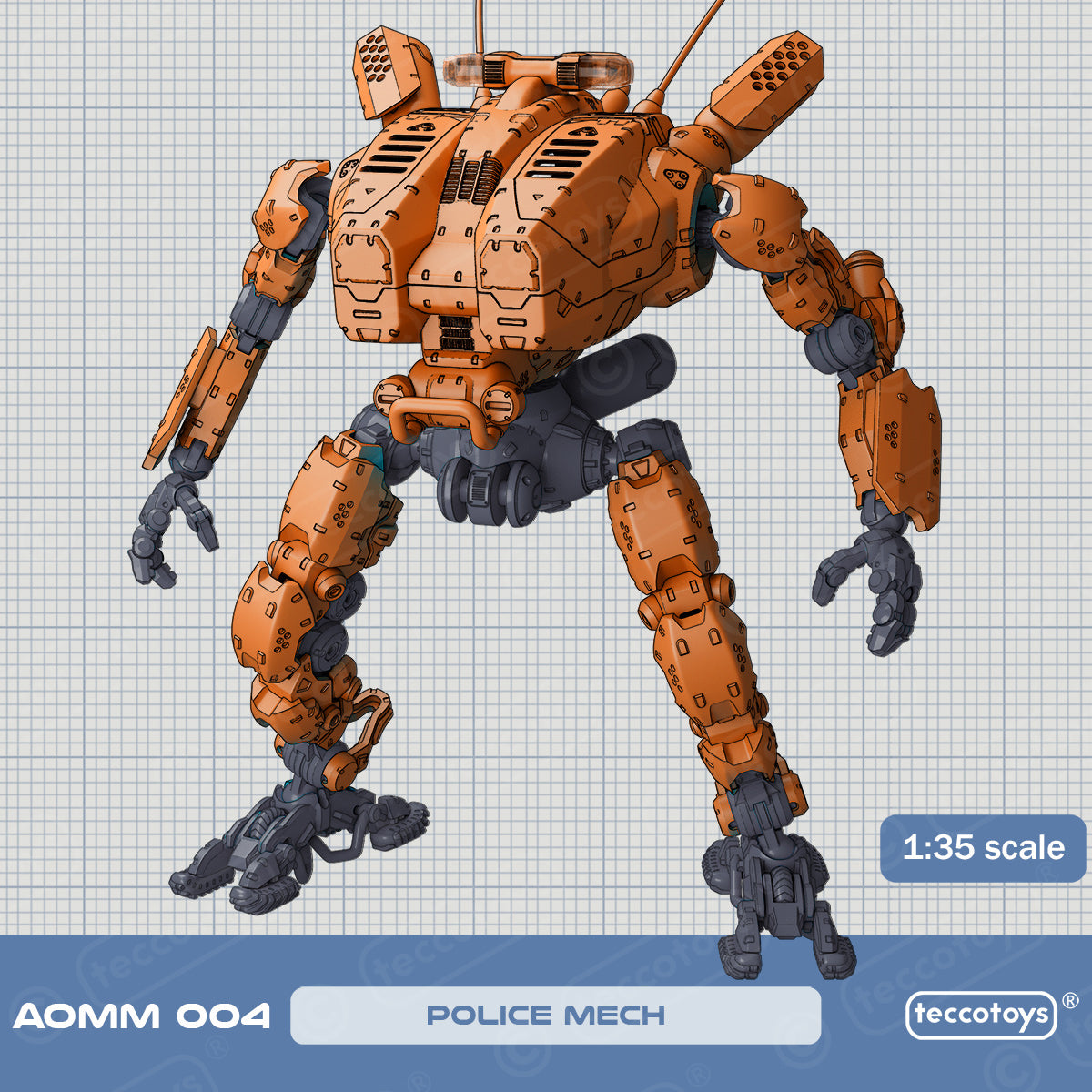 Age Of Mecha™ Police Mech (action vehicle kit print file) – teccotoys